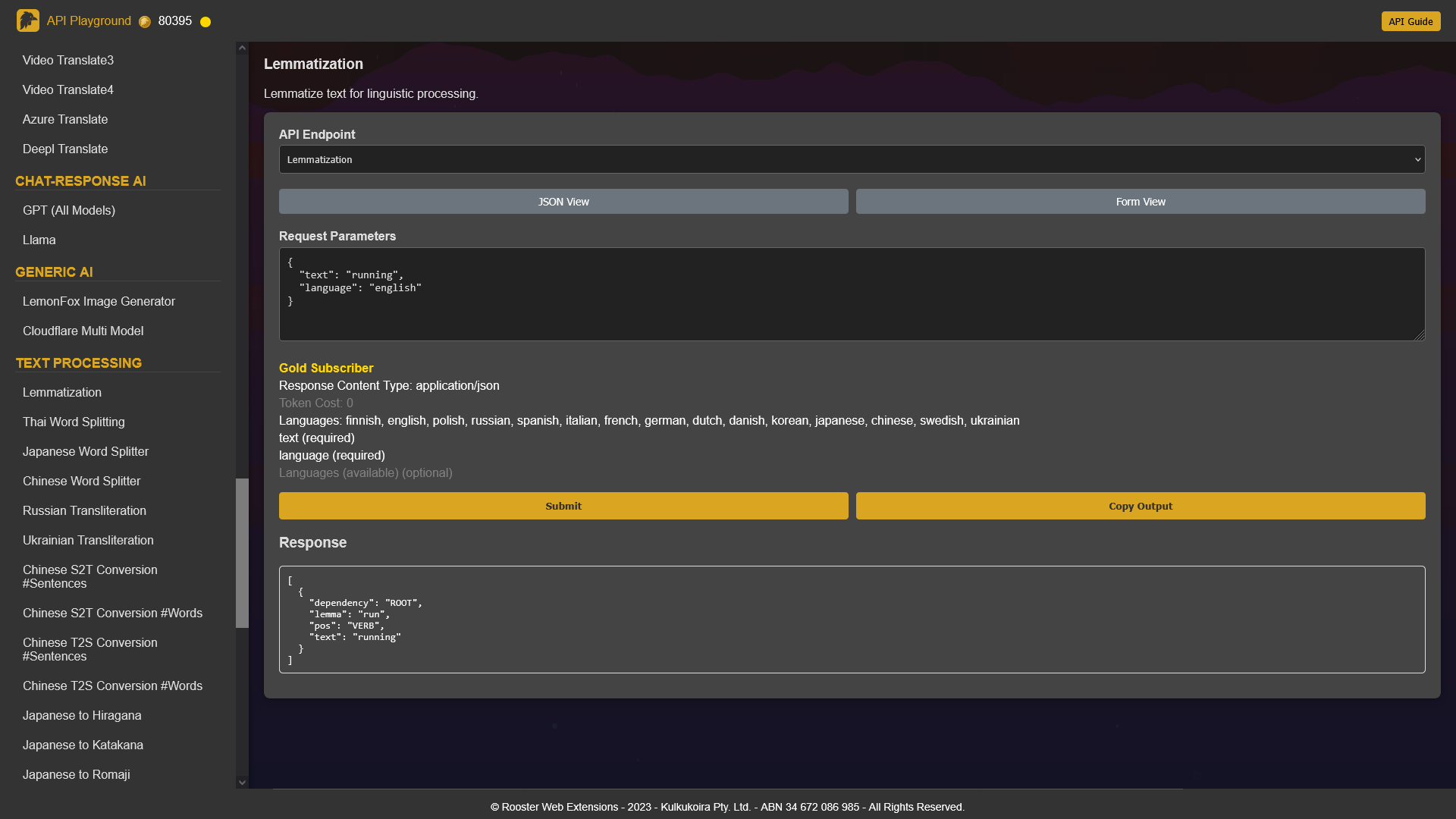 API Playground