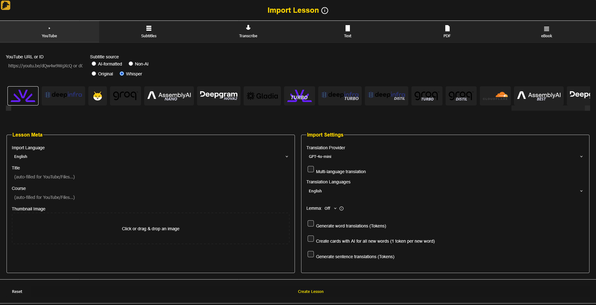 Lesson Import Demo